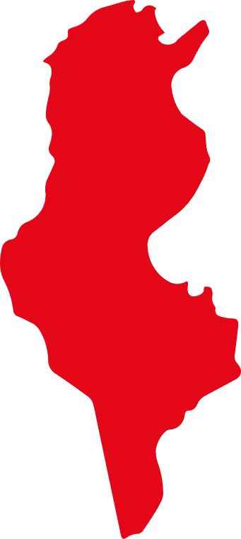 Carte de la Tunisie avec les Junior Entreprises